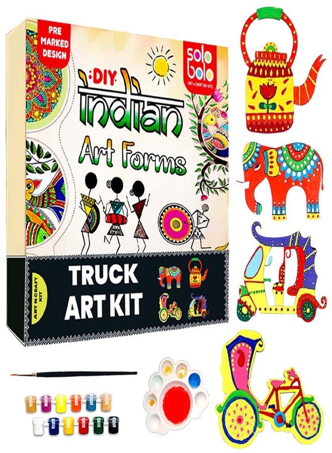 Solobolo Painting Kit for Kids 6-12 | Art & Craft for Girls 9-12 | Return Birthday Gift | Truck Art | Gift for Boys Girls 6-15 - Wood, Brown - Image 1